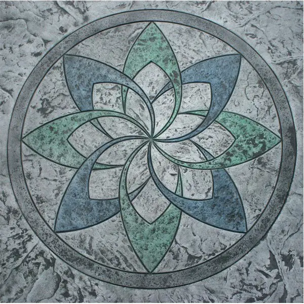 Concrete Stamps - Pinwheel Medallion-4 Ft Diameter