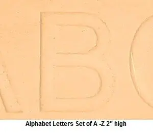 Concrete Stamps - Alphabet Letters Set A-Z 5" High