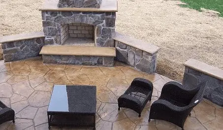 concrete patio walls