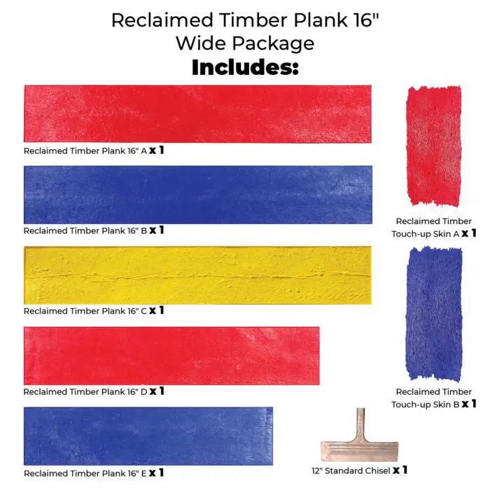 Reclaimed Timber Plank 16" Concrete Stamp