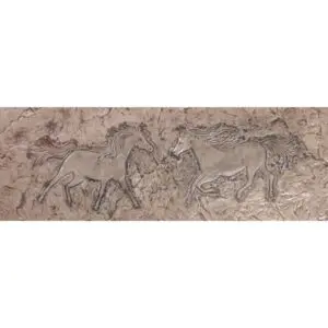 Equestrian Series-Set of Horses facing left & right Concrete Stamp