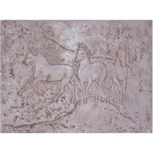 Equestrian Series-Horses Triple Concrete Stamp