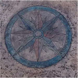Nautical Star Medallion-4 Ft Diameter Concrete Stamp