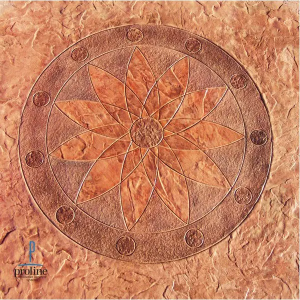 Lotus Flower Medallion-4 Ft Diameter Concrete Stamp