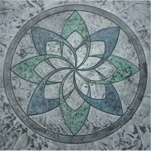 Pinwheel Medallion-4 Ft Diameter Concrete Stamp
