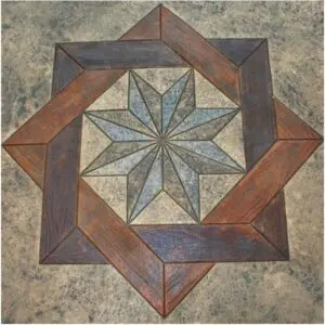 Boardwalk Picture Frame Medallion-4 Ft Diameter Concrete Stamp