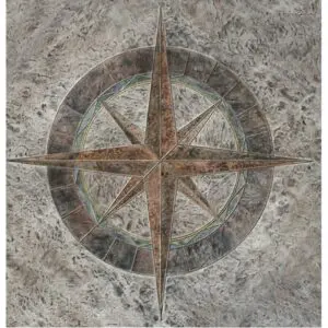 Old World Compass-8 Ft Diameter-4 Piece Set Concrete Stamp