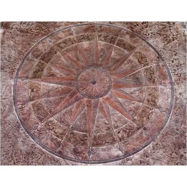 16 Point Star Medallion-9 Ft diameter-9 Piece Set Concrete Stamp