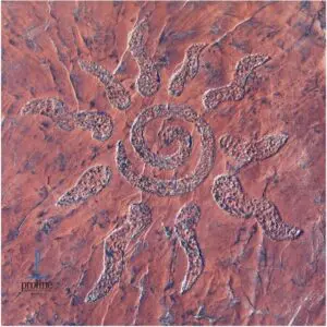 Seamless Design Spiral Sun Concrete Stamp
