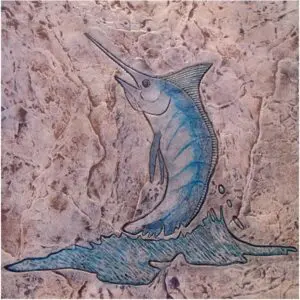 Seamless Design Marlin Concrete Stamp