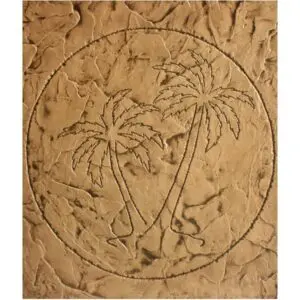 Seamless Design Palm Trees Concrete Stamp