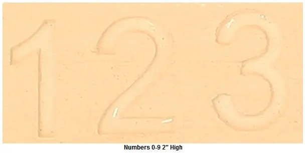 Numbers Concrete Stamp