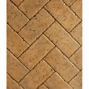Herringbone Tumbled Travertine Concrete Stamp