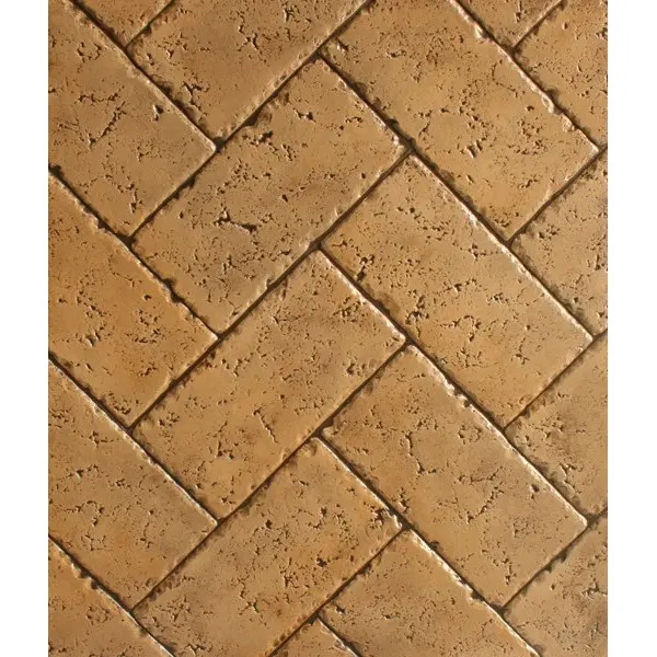 Herringbone Tumbled Travertine Concrete Stamp