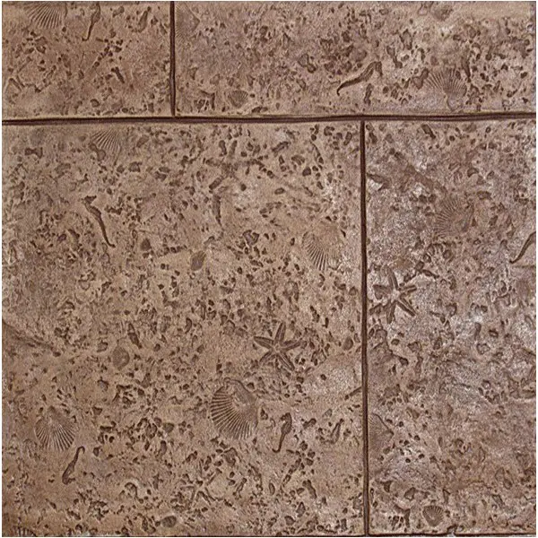 24" x 24" Coquina with Shells Tile Concrete Stamp