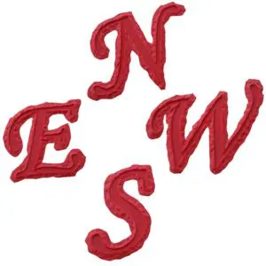 Compass Letters North/ South/ East/ West Direction Additions Concrete Stamp