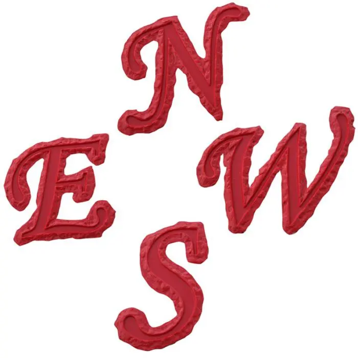 Compass Letters North/ South/ East/ West Direction Additions Concrete Stamp