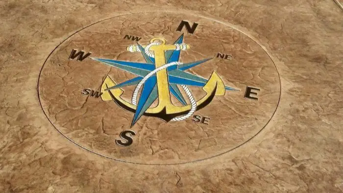 Mariner's Medallion-5 Ft Diameter Concrete Stamp