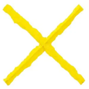 Joint Texturing Strip X Shape Yellow (1/2" wide) Concrete Stamp