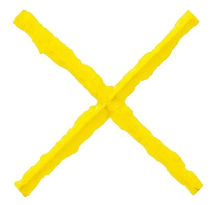 Joint Texturing Strip X Shape Yellow (1/2" wide) Concrete Stamp