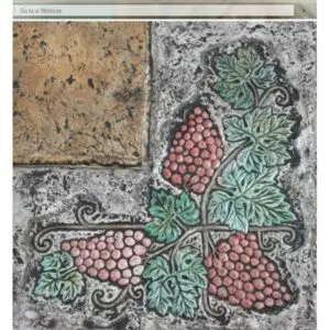 Grapevine Border Art Corner Accent Piece Concrete Stamp