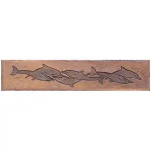Dolphins Border Art Concrete Stamp