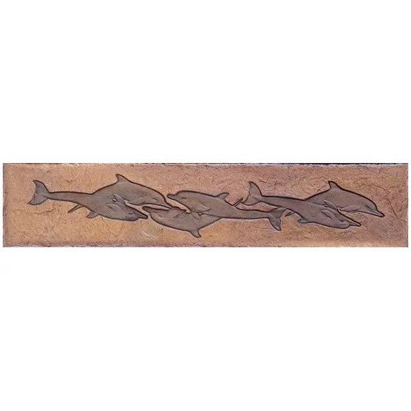 Dolphins Border Art Concrete Stamp