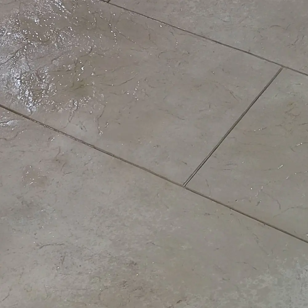 Field Stone Paver Magnetic stamped concrete before EZ-Tique application