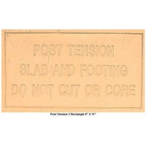 Concrete Stamps - Post Tension 3 Rectangle 6" X 11"