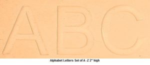 Concrete Stamps - Alphabet Letters Set A-Z 5" High
