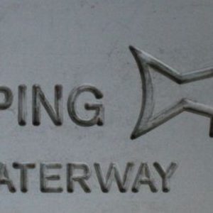 Concrete Stamps - No Dumping-Drains to Waterway (with Fish)