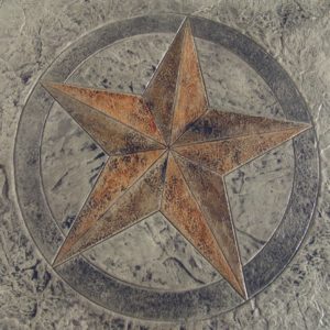 Five Point Star Concrete Stamp
