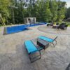 Inca Seamless decorative concrete Texture pool with sun chairs