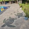 Inca decorative concrete inlaid with HONU Large sea turtle