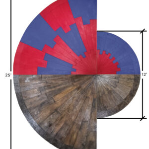 Sun Burst Reclaimed Timber concrete stamp info