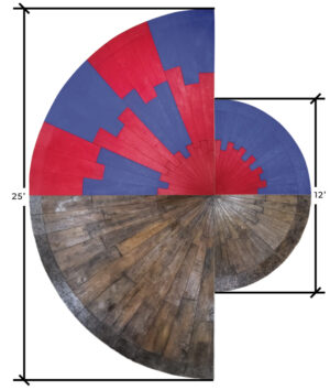 Sun Burst Reclaimed Timber concrete stamp info