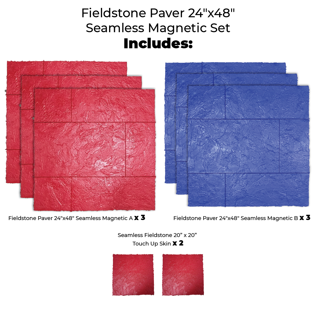 Fieldstone Paver 24″x48″ Seamless Magnetic Custom Package - Image 2