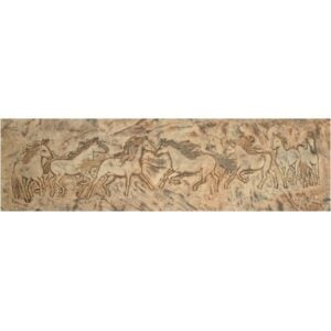 Wild Mustangs Border Art Concrete Stamp