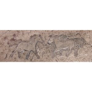 Equestrian Series-Set of Horses facing left & right Concrete Stamp