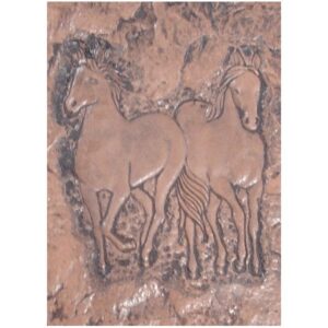Equestrian Series-Horses Double Concrete Stamp