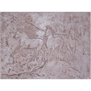 Equestrian Series-Horses Triple Concrete Stamp