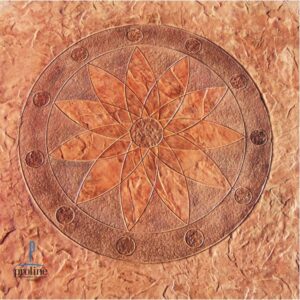 Lotus Flower Medallion-4 Ft Diameter Concrete Stamp