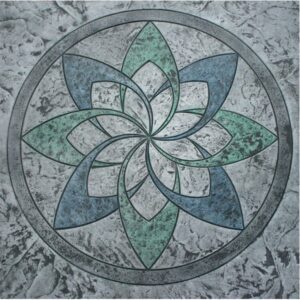 Pinwheel Medallion-4 Ft Diameter Concrete Stamp