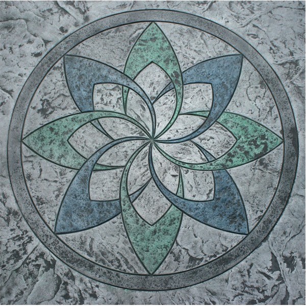 Pinwheel Medallion-4 Ft Diameter Concrete Stamp