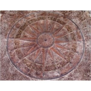 16 Point Star Medallion-9 Ft diameter-9 Piece Set Concrete Stamp
