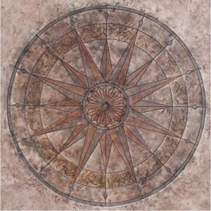 16 Point Star Medallion-13 Ft Diameter-9 Piece Set Concrete Stamp