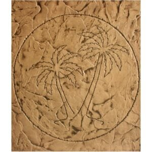 Seamless Design Palm Trees Concrete Stamp