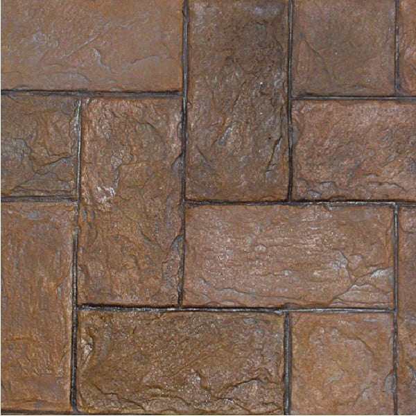 Herringbone Belgium Slate 8 X 16 Inch Tile Concrete Stamp