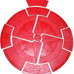 Compass Medallion-6 Foot Diameter-10 Piece Set Concrete Stamp