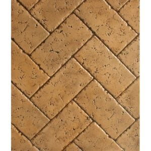 Herringbone Tumbled Travertine Concrete Stamp